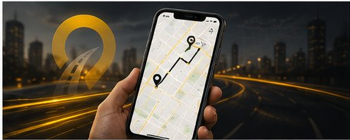 OnWayRides navigation and tracking interface